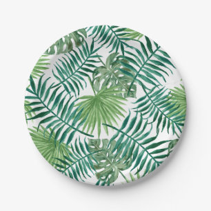 Assiettes En Carton Feuilles de la jungle tropicale