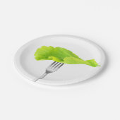 Assiettes En Carton Feuilles de laitue sur une fourchette (Angle)