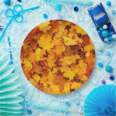 Assiettes En Carton Feuilles de l'érable d'automne (Fête)