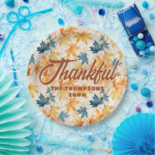 Assiettes En Carton Feuilles de l'érable Thanksgiving Brunch Dîner (Fête)