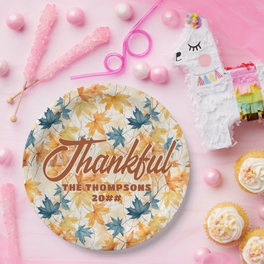 Assiettes En Carton Feuilles de l'érable Thanksgiving Brunch Dîner (Fête)