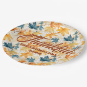 Assiettes En Carton Feuilles de l'érable Thanksgiving Brunch Dîner (Angle)