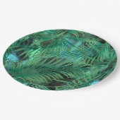 Assiettes En Carton Feuilles de palmiers. (Angle)