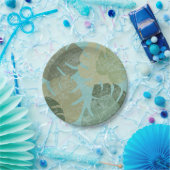 Assiettes En Carton Feuilles dénaturés tropicaux (Fête)