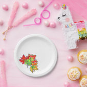 Assiettes En Carton Feuilles d'érable multicolores (Fête)