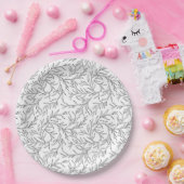 Assiettes En Carton Feuilles Élégantes (Fête)