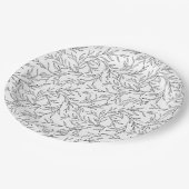 Assiettes En Carton Feuilles Élégantes (Angle)