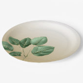 Assiettes En Carton Feuilles Mariages d'or (Angle)