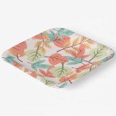 Assiettes En Carton Feuilles multicolores (Angulaire)