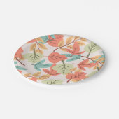 Assiettes En Carton Feuilles multicolores (Angle)