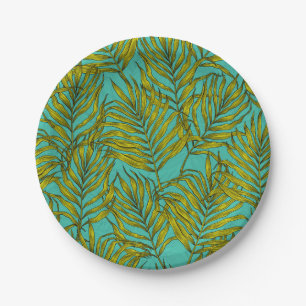 Assiettes En Carton Feuilles Palm