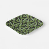 Assiettes En Carton Feuilles Palm | Monogramme 2 (Angulaire)