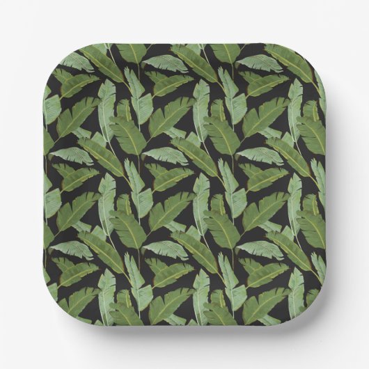 Assiettes En Carton Feuilles Palm | Monogramme 2 (Recto)