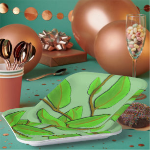 Assiettes En Carton Feuilles par Kenneth Yoncich