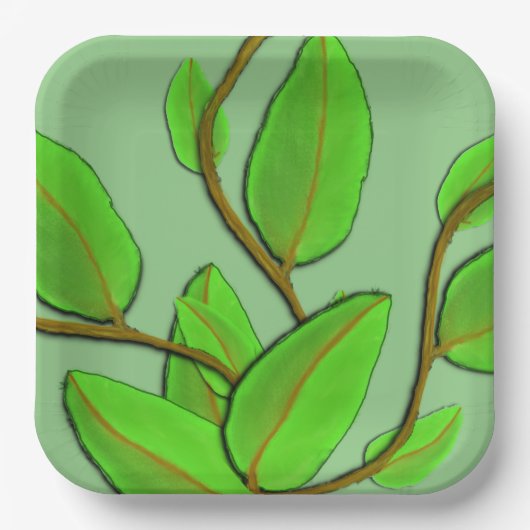 Assiettes En Carton Feuilles par Kenneth Yoncich (Recto)