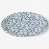 Assiettes En Carton Feuilles saints de Noël et pétales de fleurs (Angle)