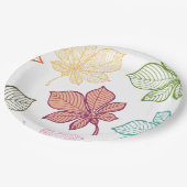 Assiettes En Carton Feuilles stylisés 8 (Angle)