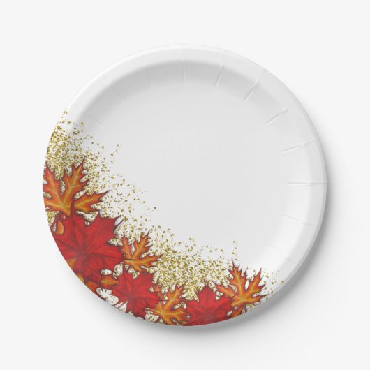 Assiettes En Carton Feuilles| Thanksgiving Dinner Party (Devant)