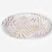 Assiettes En Carton Feuilles tropicaux (Angle)