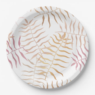 Assiettes En Carton Feuilles tropicaux