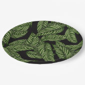 Assiettes En Carton Feuilles tropicaux modernes (Angle)