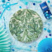 Assiettes En Carton Feuilles tropicaux Ombre (Fête)