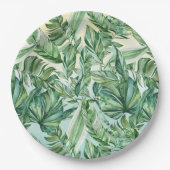 Assiettes En Carton Feuilles tropicaux Ombre (Devant)