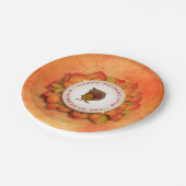 Assiettes En Carton Feuilles Vert Et Orange Et Turquie (Angle)