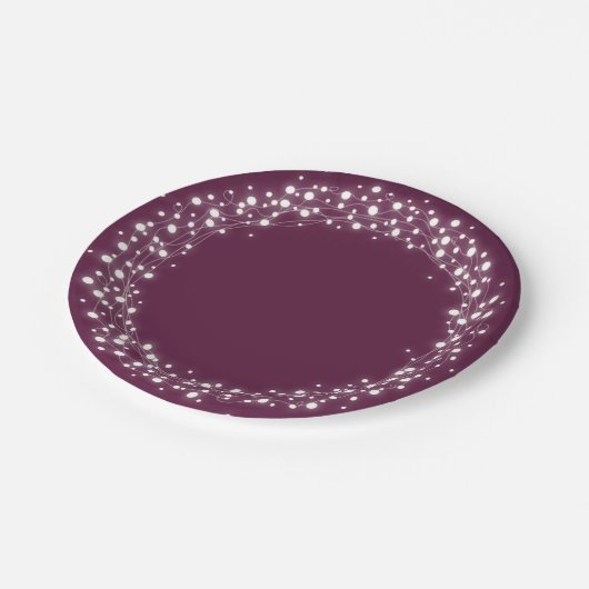 Assiettes En Carton Feux d'éclaboussures d'hiver Noël (Angle)