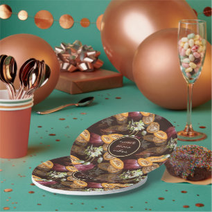 Assiettes En Carton Fèves et fleurs de cacao, Motif de chocolat