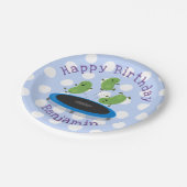 Assiettes En Carton Fèves mignonnes saut trampoline dessin animé illus (Angle)