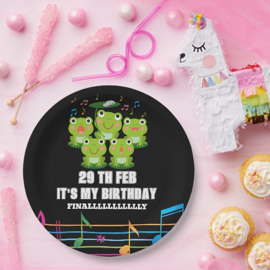 Assiettes En Carton Février 29th Leap Day, c'est mon anniversaire leap (Fête)