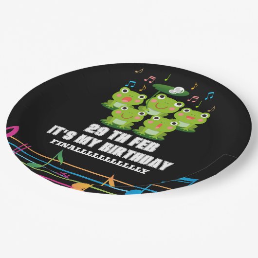 Assiettes En Carton Février 29th Leap Day, c'est mon anniversaire leap (Angle)