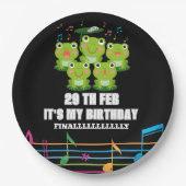 Assiettes En Carton Février 29th Leap Day, c'est mon anniversaire leap (Devant)