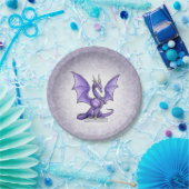Assiettes En Carton Février Birthstone Dragon - Amethyst (Fête)
