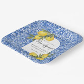 Assiettes En Carton Fiançailles Citrons & Méditerranée, la touche prin (Angulaire)