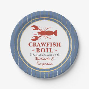 Assiettes En Carton Fiançailles de homard à ébullition à écrevisse per