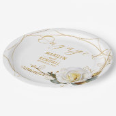 Assiettes En Carton Fiançailles rose Gold (Angle)