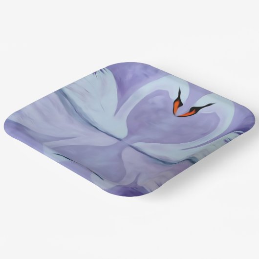 Assiettes En Carton Fidèle comme cygne (Angulaire)