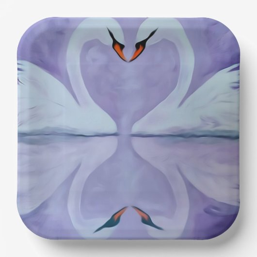 Assiettes En Carton Fidèle comme cygne (Recto)