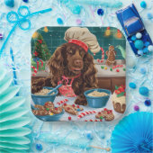 Assiettes En Carton Field Spaniel Gîtes : Festive Noël (Fête)