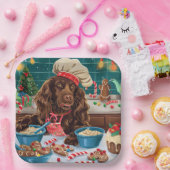 Assiettes En Carton Field Spaniel Gîtes : Festive Noël (Fête)