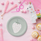 Assiettes En Carton Fields fraises Berry Premier anniversaire | Fille (Fête)