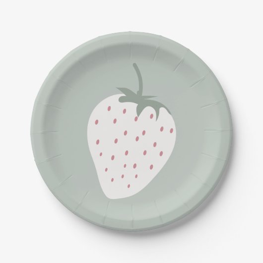 Assiettes En Carton Fields fraises Berry Premier anniversaire | Fille (Devant)