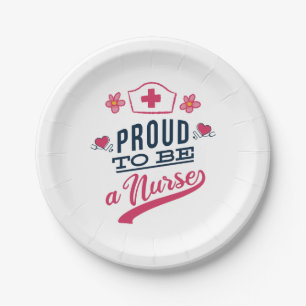 Assiettes En Carton Fier d'être une infirmière