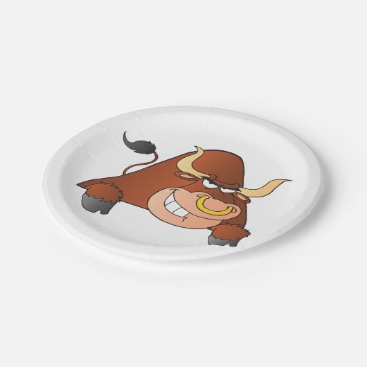 Assiettes En Carton Fierce Bull (Angle)