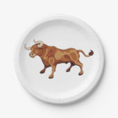 Assiettes En Carton Fierce Bull (Devant)