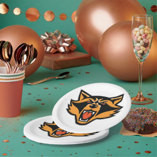 Assiettes En Carton Fierce Raccoon Mascot Bold animal sauvage graphiqu