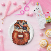 Assiettes En Carton Fierce Scandinavian viking (Fête)