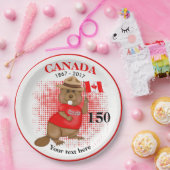 Assiettes En Carton Fière fête canadienne du castor 150 (Fête)